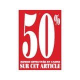 Étiquettes -50% - Affiches et Étiquettes promo Journées Françaises