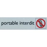 Plaque alu Portable interdit - Plaques adhésives Alu